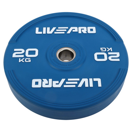 Бамперний диск гумовий LiveUp ø50.5мм, 20кг, синій, код: LP8332-20