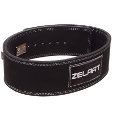 Пояс для пауерліфтингу шкіряний Zelart ширина 10см L чорний, код: SB-165175_L-S52