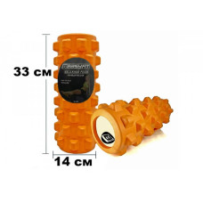 Масажний ролик EasyFit Grid Roller PRO 330х140 мм, помаранчевий, код: EF-2015-OR-EF