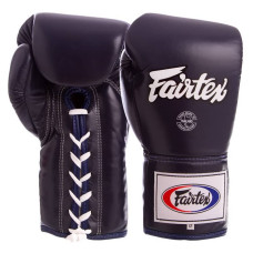 Рукавиці боксерські шкіряні на шнурівці Fairtex 14 унцій, чорний, код: BGL6_14BK-S52