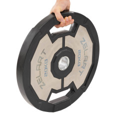 Диски гумові 2 Handle металева втулка Zelart 51мм, 20кг, чорний-сірий, код: TA-4792-20
