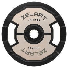 Диски гумові 2 Handle металева втулка Zelart 51мм, 20кг, чорний-сірий, код: TA-4792-20