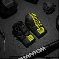 Рукавиці для ММА Phantom Apex Sparring Neon L/XL, чорний, код: PHMMAG2301-LXL