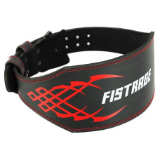 Пояс атлетичний шкіряний Fistrage XL, ширина-15см, чорний-червоний, код: VL-4343_XL