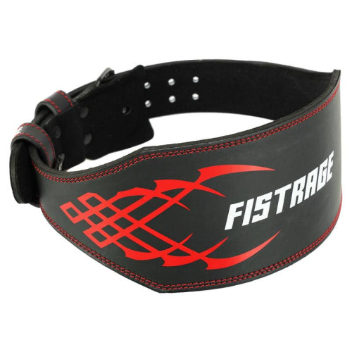 Пояс атлетичний шкіряний Fistrage XL, ширина-15см, чорний-червоний, код: VL-4343_XL