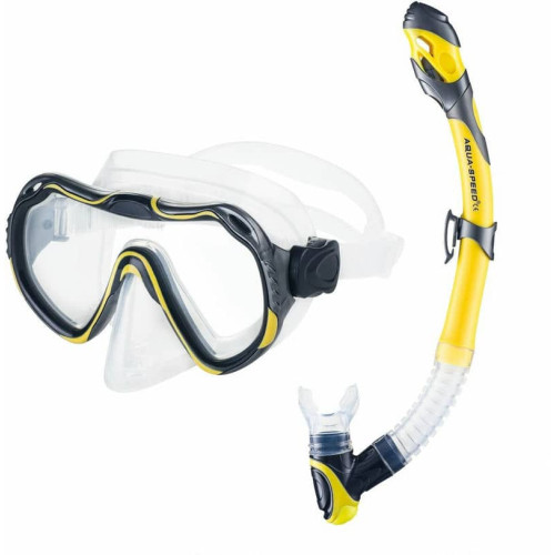 Набір маска і трубка Aqua SpeedJava + Elba, жовтий, код: 5908217682062