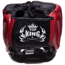 Шолом боксерський з повним захистом шкіряна Top King  Super Star M червоний, код: TKHGSS-01_MR-S52