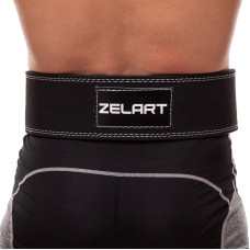 Пояс для пауерліфтингу шкіряний Zelart ширина 10см XL чорний, код: SB-165175_XL-S52