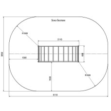 Сходи - місток InterAtletika 2110х850х1150 мм, код: SE704-SM