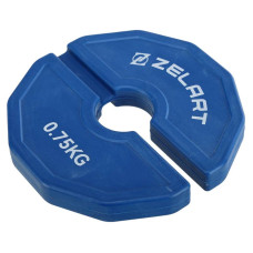 Блини диски змінні гумові Zelart Rubber Change Plates 0,75 кг, синій, код: TA-1692-0_75