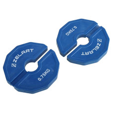 Блини диски змінні гумові Zelart Rubber Change Plates 0,75 кг, синій, код: TA-1692-0_75