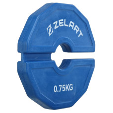 Блини диски змінні гумові Zelart Rubber Change Plates 0,75 кг, синій, код: TA-1692-0_75