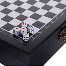Шахи, покер 2 в 1 ChessTour чорний, код: W2624_BK