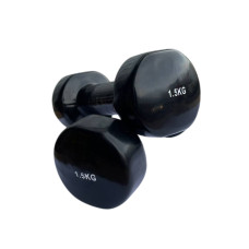 Гантель для фітнесу з вініловим покриттям Generation Fintess FF51D3B-1.5kg, 1х1,5 кг, чорний, код: 523433-AX