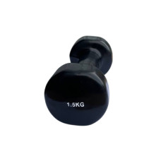 Гантель для фітнесу з вініловим покриттям Generation Fintess FF51D3B-1.5kg, 1х1,5 кг, чорний, код: 523433-AX