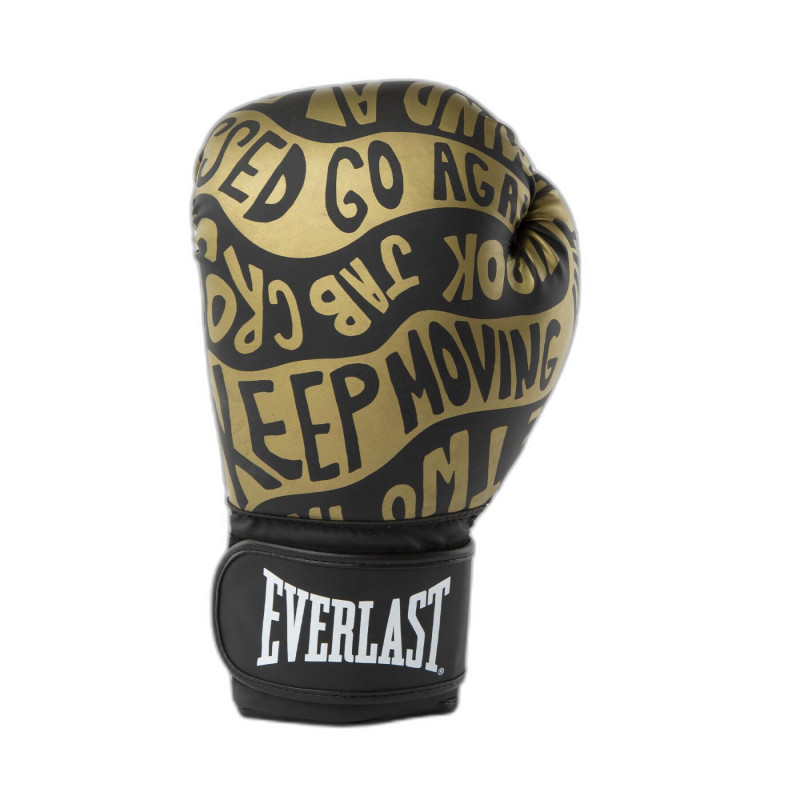 Боксерські рукавиці Everlast Spark Training Glove 12 унцій, чорний-золотий, код: 009283613303