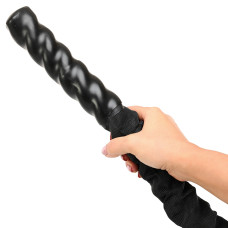 Канат для кросфіту в захисному рукаві LiveUp Battle Rope 9м, чорний, код: LP8172-9