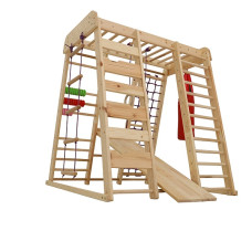 Спортивний комплекс вуличний дитячий SportBaby «Акварелька-outdoor» 1320х1240х1420 мм, код: Акварелька-outdoor