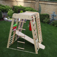 Спортивний комплекс вуличний дитячий SportBaby «Акварелька-outdoor» 1320х1240х1420 мм, код: Акварелька-outdoor
