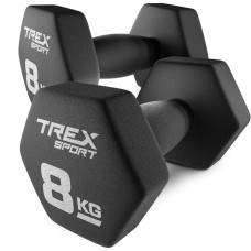Гантелі для фітнесу неопренові TREX Sport TX-080VD 2x8кг, код: 5902308231283