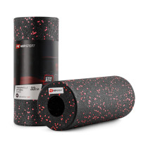 Роллер масажер (валик, ролик) гладкий Hop-Sport EPP 33см HS-P033YG чорно-червоний, код: 5902308217317