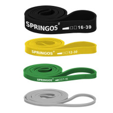 Еспандер-петля Springos Power Band 3-39 кг (резина для фітнесу та спорту) набір 4 шт, код: FA0131