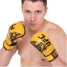 Рукавички гібридні для єдиноборств ММА UFC True ThaiI M, жовтий, код: BO-0487_MY