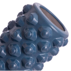 Роллер для занять йогою і пілатесом FitGo Grid Bubble Roller, синій, код: FI-5714_BL
