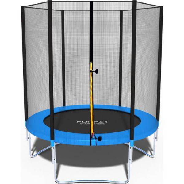 Батут Funfit 6ft (183см) синій з зовнішньою сіткою, код: UT-00000084