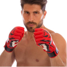 Рукавички для змішаних єдиноборств MMA Zelart розмір XL, червоний-чорний, код: BO-1374_XLRBK