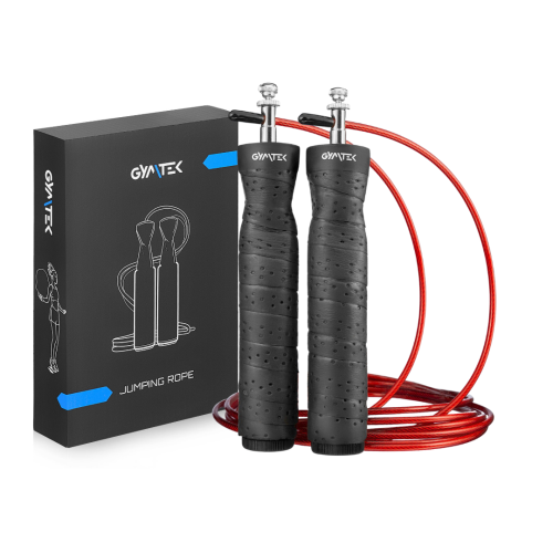 Скакалка Gymtek швидкісна з підшипниками чорна, код: 5907766663997
