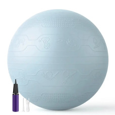 М’яч для фітнесу WCG Balance Pro 65 см Anti-Burst до 500 кг з насосом, блакитний, код: W-FB-BP65-LB