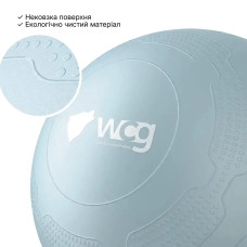 М’яч для фітнесу WCG Balance Pro 65 см Anti-Burst до 500 кг з насосом, блакитний, код: W-FB-BP65-LB