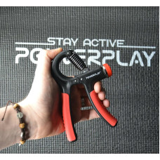 Еспандер кистьовий PowerPlay Strength Grip з регульованим навантаженням 10-40 кг, чорно-червоний, код: PP_4323_Bl/Red