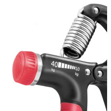 Еспандер кистьовий PowerPlay Strength Grip з регульованим навантаженням 10-40 кг, чорно-червоний, код: PP_4323_Bl/Red