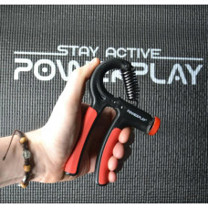 Еспандер кистьовий PowerPlay Strength Grip з регульованим навантаженням 10-40 кг, чорно-червоний, код: PP_4323_Bl/Red