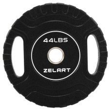 Блини диски CPU покриття 2 Handle металева втулка Zelart ø51мм, 20кг ,чорний, код: TA-3438-20