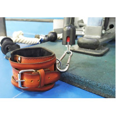 Манжета EasyFit F8 коричнева для тяги на тренажері (шкіра), код: EF-LGSTR-F8-BR