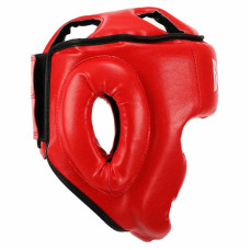 Шолом боксерський з повним захистом шкірозамінник Boxer New L, червоний, код: 2036-N_LR