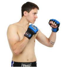 Рукавички для змішаних єдиноборств MMA Fairtex M, синій, код: BO-0582_MBL