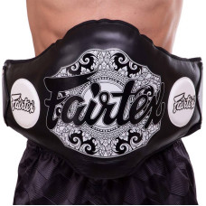 Пояс тренера шкіряний Fairtex чорний-білий, код: BPV2_BKW-S52