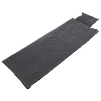 Спальний мішок ковдра Camping із підголовником, сірий, код: SY-4140_GR-S52