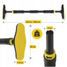 Турнік розсувний 4FIZJO ULTRA 66-100 см Black/Yellow, код: P-5905973400343