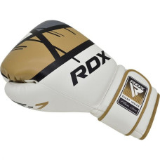 Боксерські рукавиці RDX F7 Ego 16 унцій, білий-золотий, код: BGR-F7GL-16oz