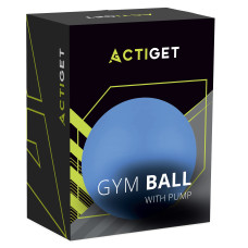 М'яч для фітнесу (фітбол) Actiget 55 см з насосом, синій, код: ACT0142