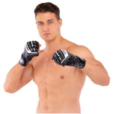 Рукавиці для змішаних єдиноборств MMA Fistrage M, чорний, код: VL-4296_MBK