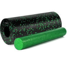 Масажний набір PowerPlay EPP Foam Roller Set 4in1 (2-ва ролика + 2-ва м"ячі), чорний-зелений, код: PP_4015_Green