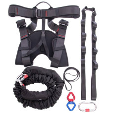 Тренажер для банджі фітнес FitGo Bungee чорний, код: FI-6900-S52