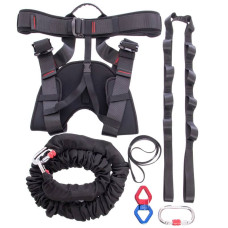 Тренажер для банджі фітнес FitGo Bungee чорний, код: FI-6900-S52