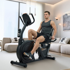 Горизонтальний велотренажер Hop-Sport HS-5000L Ranker чорно-золотистий, код: 5902308240360